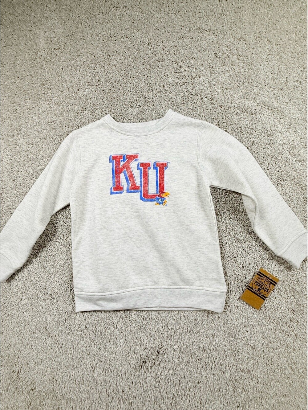 NWT Rivalry Threads Kansas University Sweatshirt Youth Size S 6/7 Gray